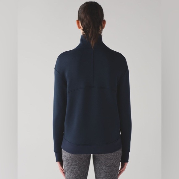 Lululemon Kick The Cold Funnel Neck Inkwell Navy Blue Size 6 - Picture 3 of 15